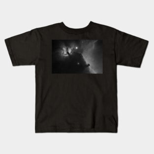 Deep space objects Flame Nebula and Horsehead Nebula in the constellation Orion Kids T-Shirt